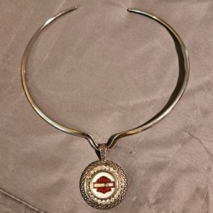 Harley Davidson necklace. Pop out pendant can be replaced with other designs.